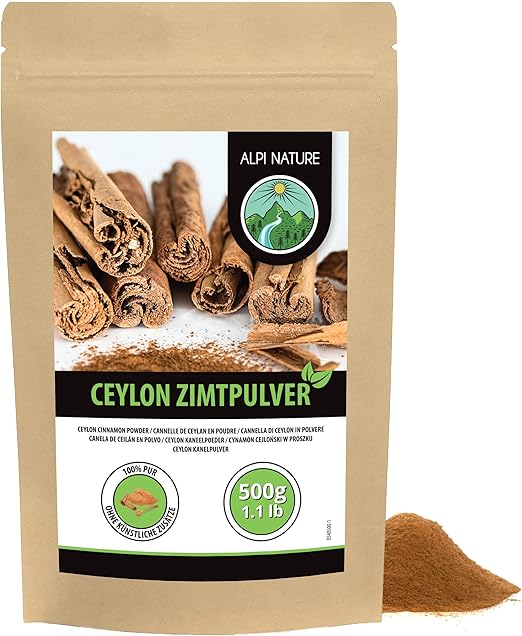 Молотая цейлонская корица Alpi Nature 500 г, молотая цейлонская корица из Шри-Ланки, порошок корицы