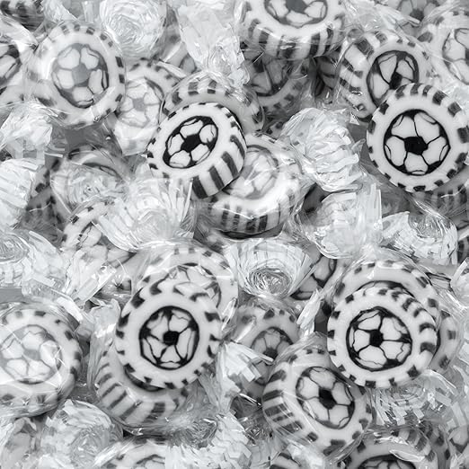 Фигурки футболистов для детского дня рождения, футбольной вечеринки, 500 г - леденцы ручной работы в форме футбольного мяча - украшение стола, подарок для гостей (черные, белые) - Чемпионат мира по футболу FIFA