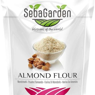 Миндальная мука высшего сорта Seba Garden Extra Fine Blanched Almond Four, 1 кг, с многоразовой упаковкой, производство Калифорния.