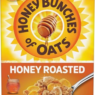 Овсяные хлопья Honey Bunches of Oats, обжаренные в меду, полезны для сердца, с низким содержанием жира, изготовлены из цельнозерновых злаков, 340 г.