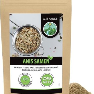 Цельные семена аниса Alpi Nature 250 г, для приготовления анисового чая, анисового чая и кулинарии.