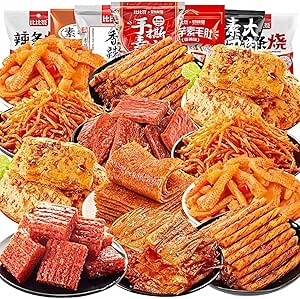 MKSDDF - Подарочный набор китайских острых закусок. Вкусный подарочный набор острых закусок. Острые безглютеновые закуски на каждый день. Китайские закуски. Морские водоросли. Освежающий конжак.