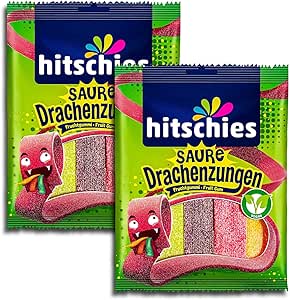 Набор из 2 х 125 г леденцов Hitschler Hitschies Saure «драконьи языки».