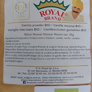 Органический ванильный порошок / молотая органическая ваниль / 25 г / обычный / органический ванильный порошок