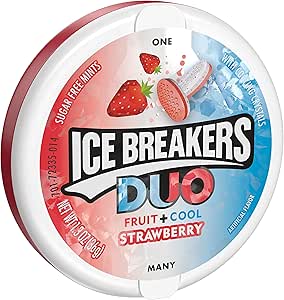Конфеты Ice Breakers Duo со вкусом клубники и мяты, 36 г