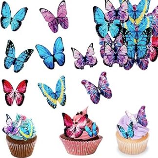 Съедобные бабочки ENLACE для кексов, 40 штук - украшение для свадеб, дней рождения и вечеринок.