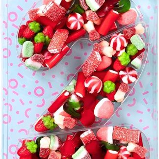 Набор детских сладостей на день рождения №2 - Вкусный и идеальный конфетный торт для дня рождения, детского перекуса и украшения вечеринки - Коробка кислых конфет, идеально подходит для подарка, 500 г