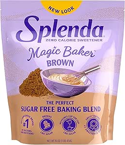 SPLENDA Magic Baker Brown — гранулированная смесь для выпечки на растительной основе без калорий, без сахара, подходит для кето-диеты, пакет 454 г (1 шт.)