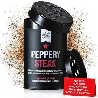 Острая смесь специй для стейка и барбекю, идеально подходит для говядины, свинины и гриля. Соль и перец с чесноком и чили для курицы. Кухонные специи. Без глютена. 175 г.