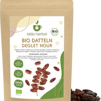 IDDA Herbal Органические финики без косточек, 1 кг, сушеные финики без косточек, готовые к употреблению фруктовые снеки.