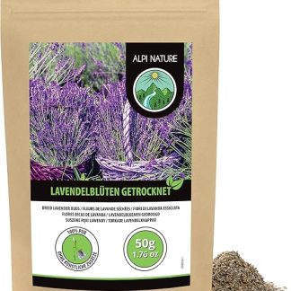 Лавандовый чай Alpi Nature 50 г, сушеные цветы и бутоны лаванды, рассыпной чай с цветками лаванды.