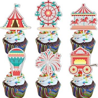 S-Cp-0004 Топпер для кексов в виде мороженого и фруктового десерта с разноцветными блестками и надписью «С днем ​​рождения». Декор для сенсорной игры, тематическое оформление детского праздника, украшения для дня рождения мальчика или девочки.