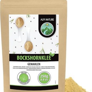 Порошок пажитника Alpi Nature 250 г, молотые семена пажитника, молотые семена мети для приготовления пищи