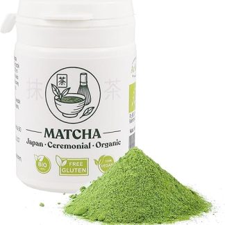 Порошок зеленого чая ARKOM MATCHA, 30 г, органический, премиум-класса, церемониальный, японский, с влагопоглотителем.