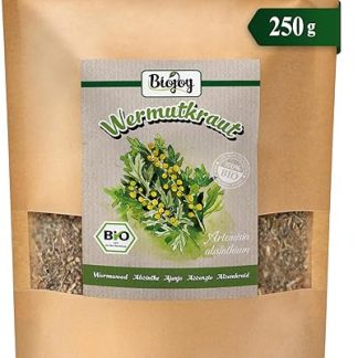 Органический чай из полыни Biojoy (250 г), сушеный и измельченный, без добавок (Artemisia absinthium).