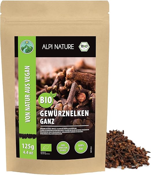 Органическая целая гвоздика Alpi Nature, 125 г, целые бутоны гвоздики, специя из гвоздики.