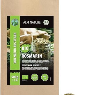 Органический розмарин Alpi Nature 500 г, сушеные и измельченные листья розмарина, зелень розмарина для приготовления пищи.