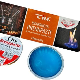 Паста для заправки фондю, настольного гриля, горячего камня - 3 банки по 80 г - Безопасная и чистая - Легковоспламеняющаяся