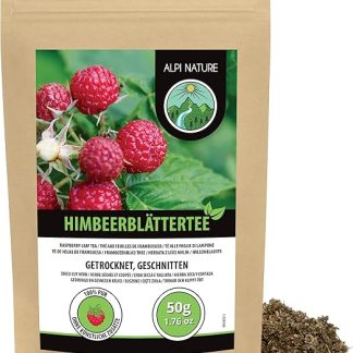 Чай из листьев малины Alpi Nature, 50 г, рассыпной чай, сушеные и нарезанные листья малины.