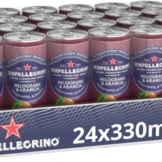 Санпеллегрино лимонад с апельсином и гранатом Мелограно и Аранча 24 штуки (24 х 0,33 л) одноразовых банок