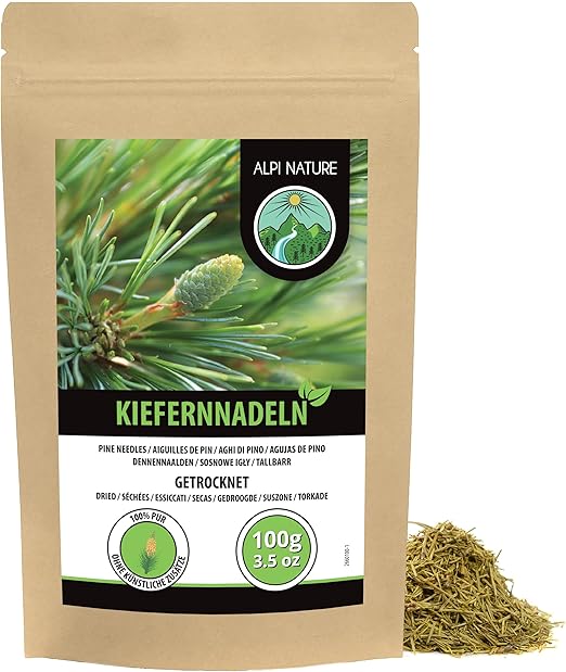 Чай из сосновых иголок Alpi Nature, 100 г, сушеные и нарезанные сосновые иголки для приготовления чая.