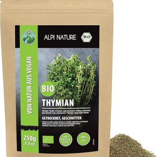 Сушеный органический тимьян Alpi Nature, 250 г, сушеная и молотая трава, пряность тимьяна.