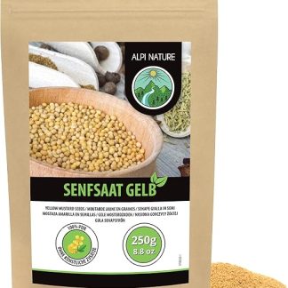 Семена горчицы Alpi Nature желтого и белого цвета, 250 г, белые и желтые семена горчицы 1-2 мм