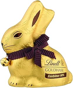 Lindt Goldhase – высококачественный темный шоколад с благородным ароматом, содержание какао 60%, упаковка из 4 штук (4 x 100 г)