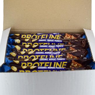 Кондитерский батончик Proteline с арахисом, нугой и карамелью, 20 x 100 г.