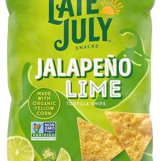 Чипсы Late July Snacks со вкусом халапеньо и лайма, упаковка 7,8 унций.