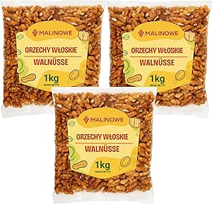 Набор из 3 орехов с малиной и грецкими орехами, 1 кг, натуральный.