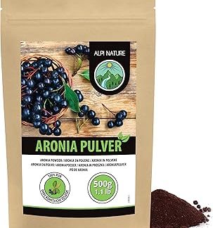 Порошок из черноплодной рябины Alpi Nature 500 г, сушеные и измельченные ягоды черноплодной рябины, порошок из черной черноплодной рябины