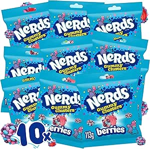 Жевательные конфеты Gummy Clusters 113 г, размер XXL, Very Berry Berries. Американские конфеты, оригинальные, из США, уникальные и вкусные, скидка за количество, идеально подходят для экономии (10 упаковок).