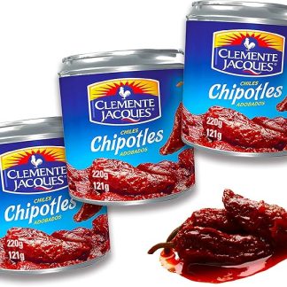 Чили чипотле в соусе адобо - Chipotle in Adobo от Clemente Jacques (набор из 3 штук), каждый по 220 г.