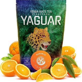 Yaguar Naranja 0,5 кг Бразильский мате с апельсином 500 г Превосходный вкус Сила натурального кофеина Вкусен как в горячем, так и в холодном виде Традиционные методы производства