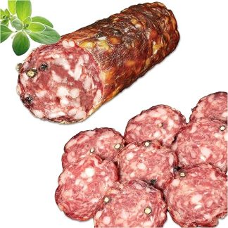 Говяжья салями «Хана», маринованная в травах, холодного и сухого копчения, традиционная колбаса с нотками восточных специй и изысканным вкусом (300 г)