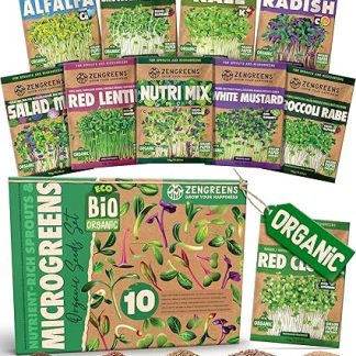 Набор органических питательных ростков и семян микрозелени - 10 шт.