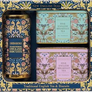 Новый подарочный набор «Традиционный чай и печенье от New English Teas» с 80 пакетиками английского чая и корнуэльским печеньем.