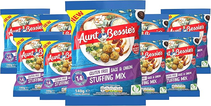 Безглютеновая смесь для начинки от Auntie Bessie с шалфеем и луком, 8 упаковок по 140 г.