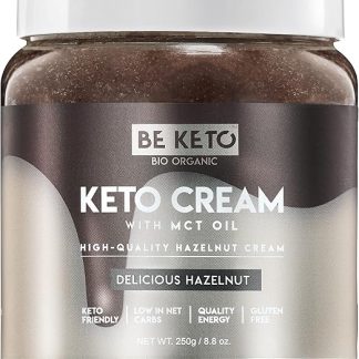 Be Keto Кето-крем с фундуком и маслом MCT на основе растительного масла для веганов, кето-диеты, без глютена, 250 г