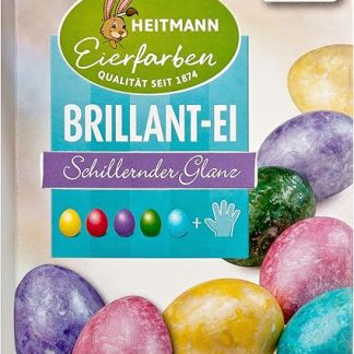 Краска для яиц Heitmann Eierfarben, BrillantEi с глянцевым эффектом, пять цветов, подходит для белых и коричневых яиц, 1 шт.