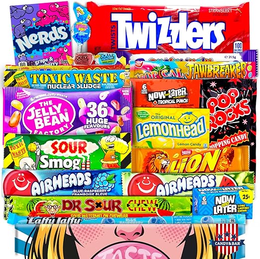 Набор конфет Sweets USA 21 штука Сладкие конфеты Импортировано из США День рождения Набор конфет Национальный день лучших друзей Пищевая ценность Конфеты и батончики ®