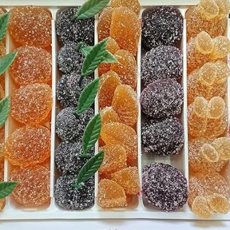 Фруктовое желе, 1 кг, фруктовое желе, различные виды (клубника, груша, вишня, ананас, малина, абрикос, апельсин, манго, черная смородина), без глютена, без консервантов.