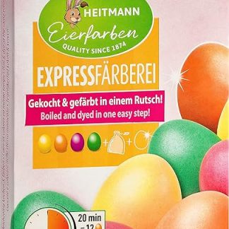 Heitmann Eierfarben - Экспресс-окрашивание - 4 жидких красителя для яиц: желтый, оранжевый, розовый и зеленый.